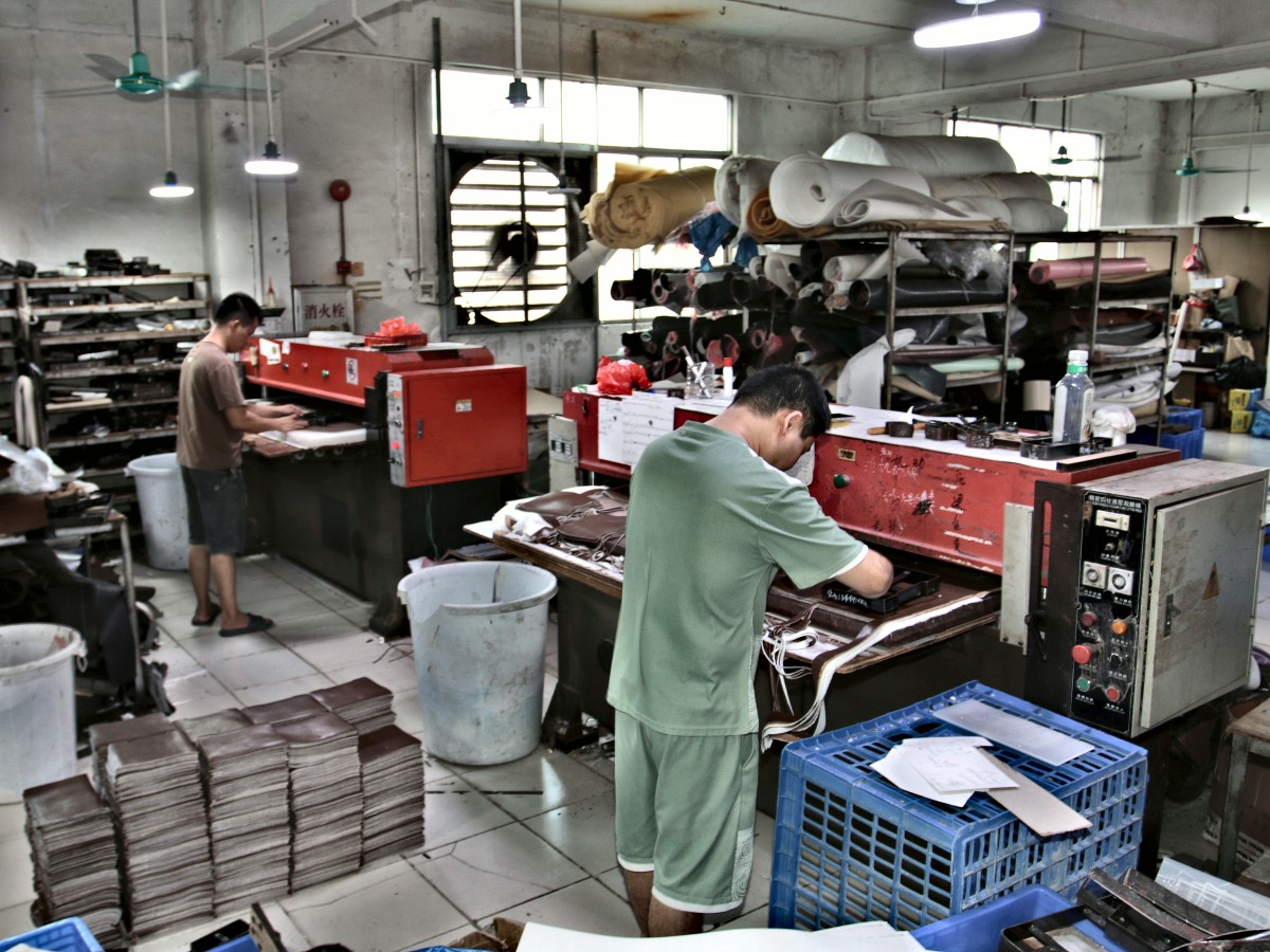 Pattern cutting and marking leather
